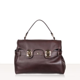 Lancel Sac Angéle Cuir Lisse Végétal Moka